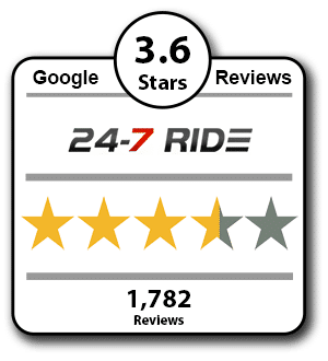 Trust widget featuring 24-7 Ride reviews on Google.