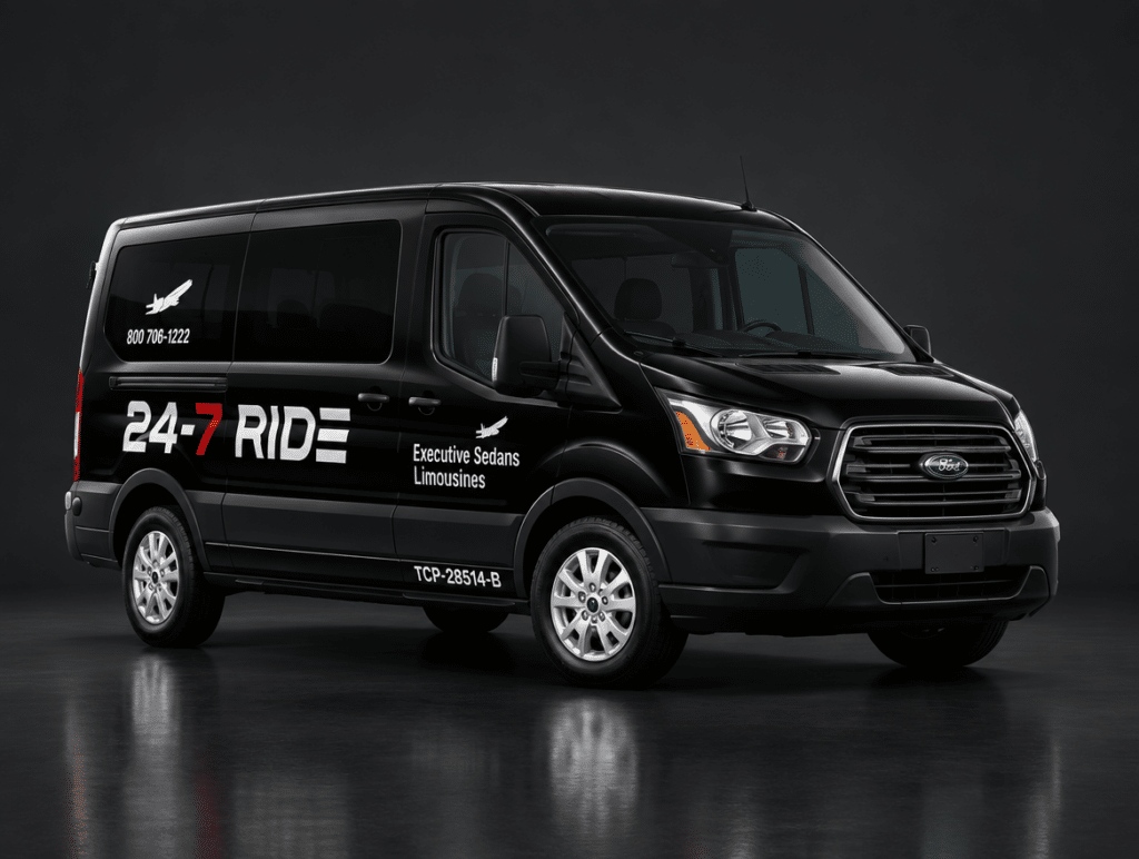 2019 Ford Transit XLT low roof, black, 24-7 Ride